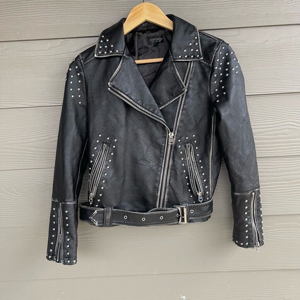 Top shop leather jacket size 4
